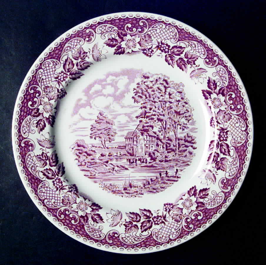 Elizabethan Pink Dinner Plate by Barratts-1