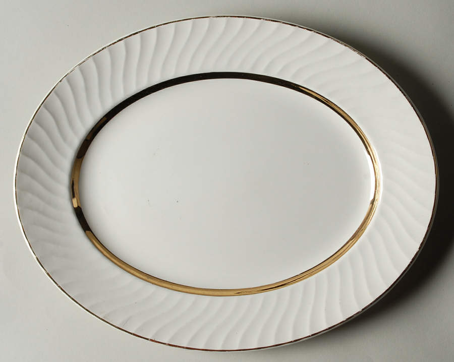 Golden Anniversary 12" Oval Serving Platter by Barratts-1