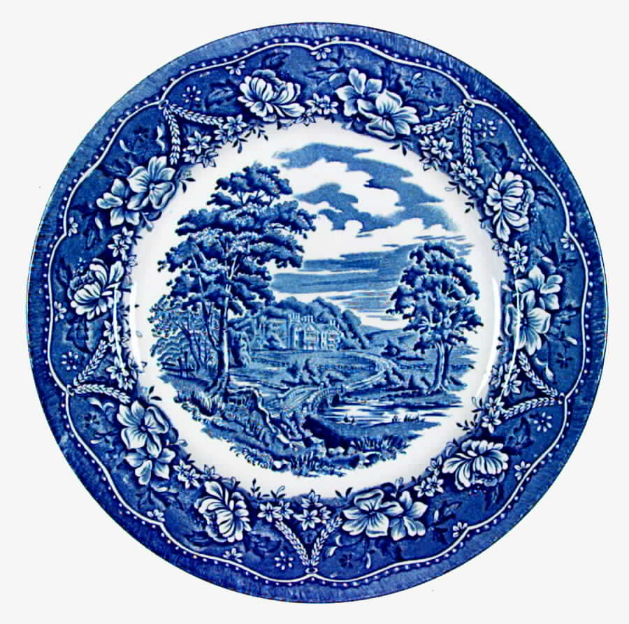 Old Castle Blue Dinner Plate by Barratts-1