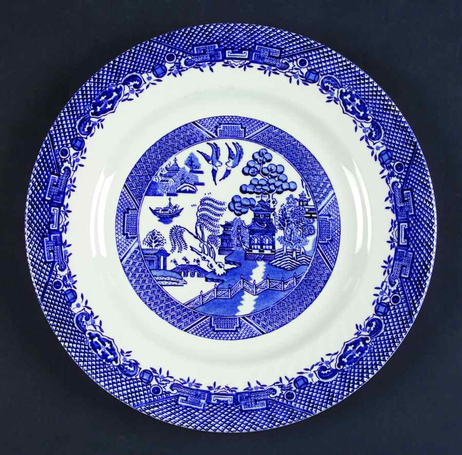 Willow Blue Dinner Plate by Barratts-1