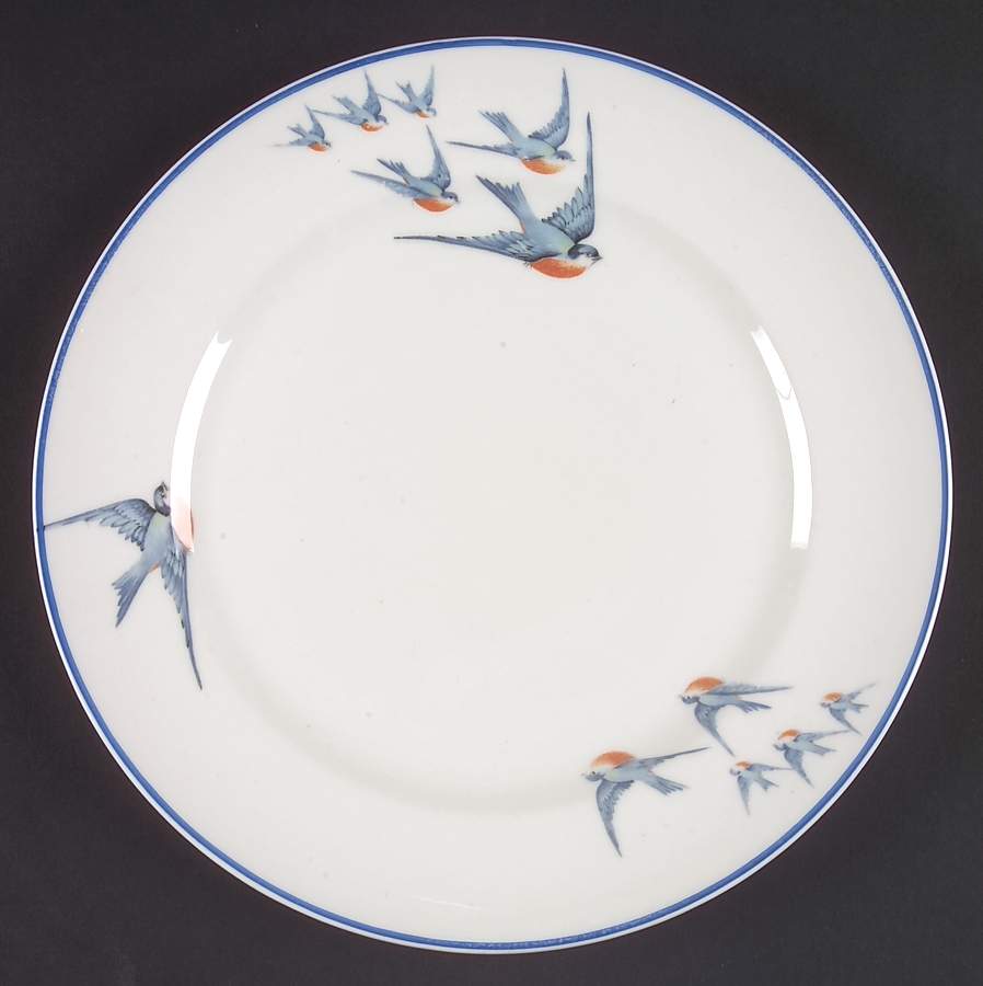 Blue Bird Dinner Plate by Buffalo Pottery-1