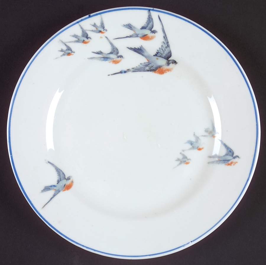 Blue Bird Dessert/Pie Plate by Buffalo Pottery-1
