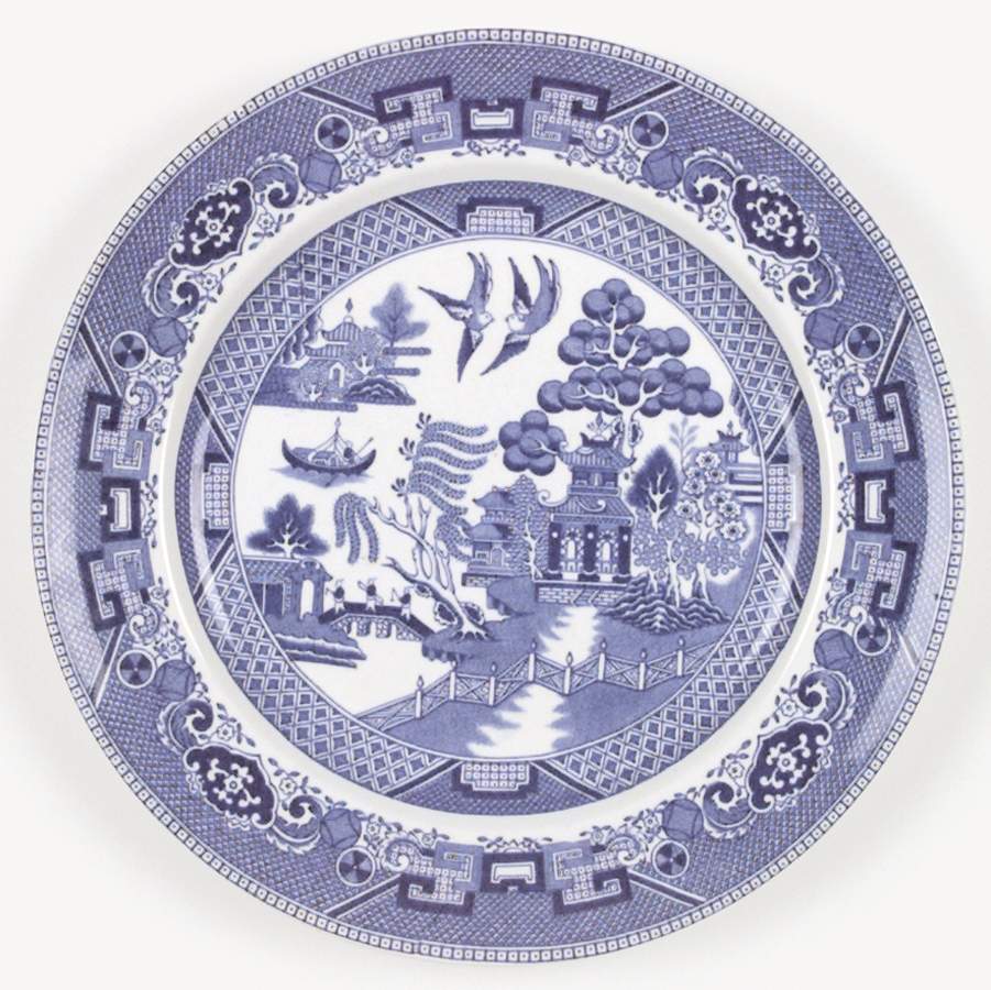 Blue Willow (Non Restaurant, No Trim) Dinner Plate by Buffalo Pottery-1