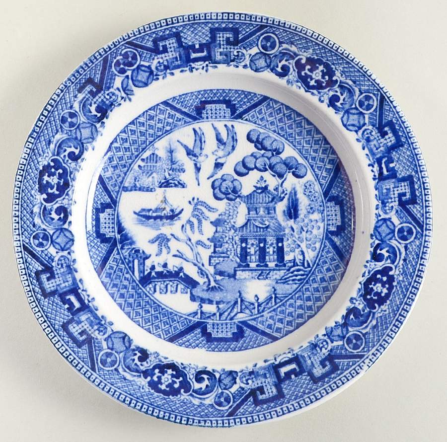 Blue Willow (Non Restaurant, No Trim) Small Bread & Butter Plate by Buffalo Pottery-1