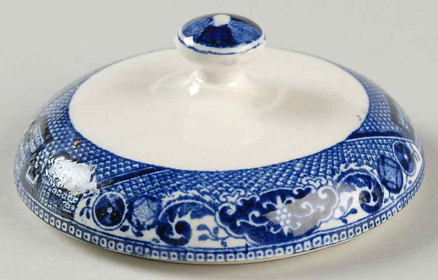 Blue Willow (Non Restaurant, No Trim) Lid for Teapot by Buffalo Pottery-1