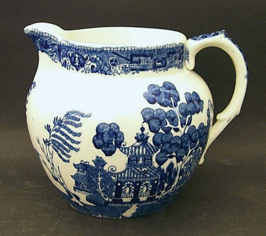 Blue Willow (Non Restaurant, No Trim) 64 Oz Pitcher by Buffalo Pottery-1