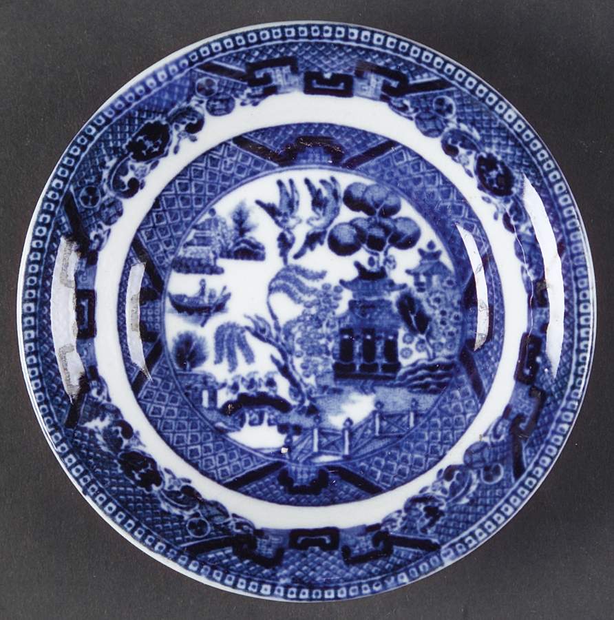 Blue Willow (Non Restaurant, No Trim) Butter Pat by Buffalo Pottery-1