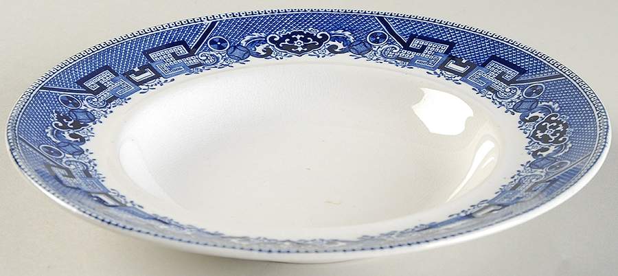Blue Willow (Non Restaurant, No Trim) Round Butter No Lid by Buffalo Pottery-1