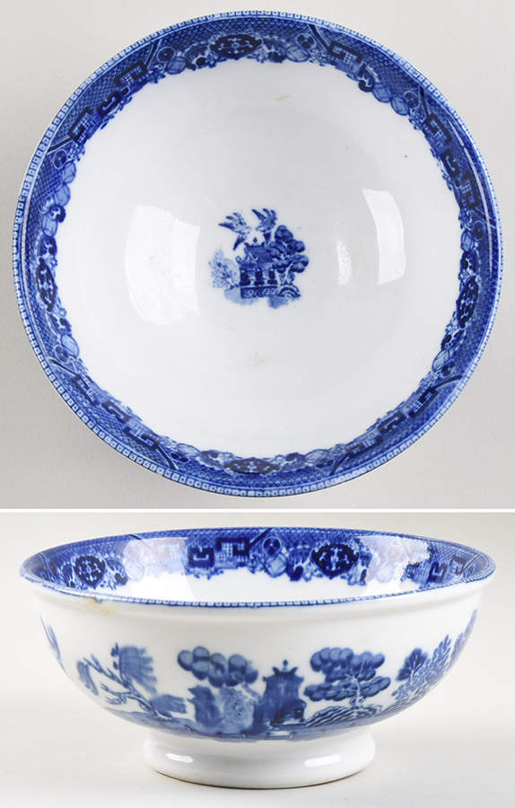 Blue Willow (Restaurant Ware) 6" Footed Bowl by Buffalo Pottery-1