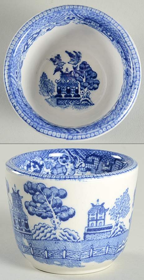Blue Willow (Restaurant Ware) Custard Cup by Buffalo Pottery-1
