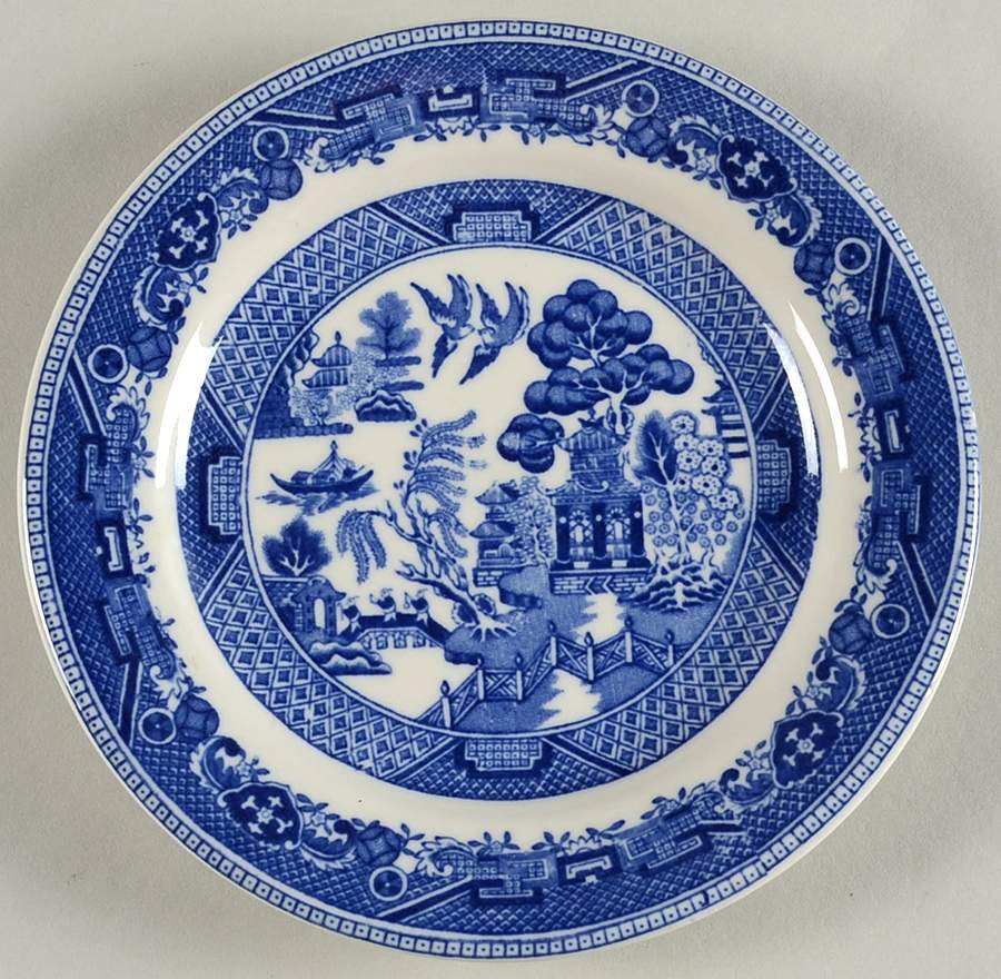 Blue Willow (Restaurant Ware) Bread & Butter Plate by Buffalo Pottery-1