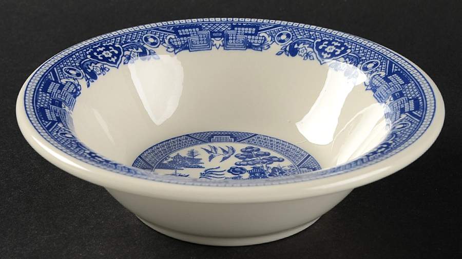 Blue Willow (Restaurant Ware) Rim Cereal Bowl by Buffalo Pottery-1