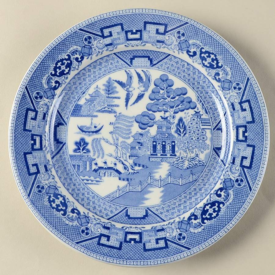 Blue Willow (Restaurant Ware) Salad Plate by Buffalo Pottery-1
