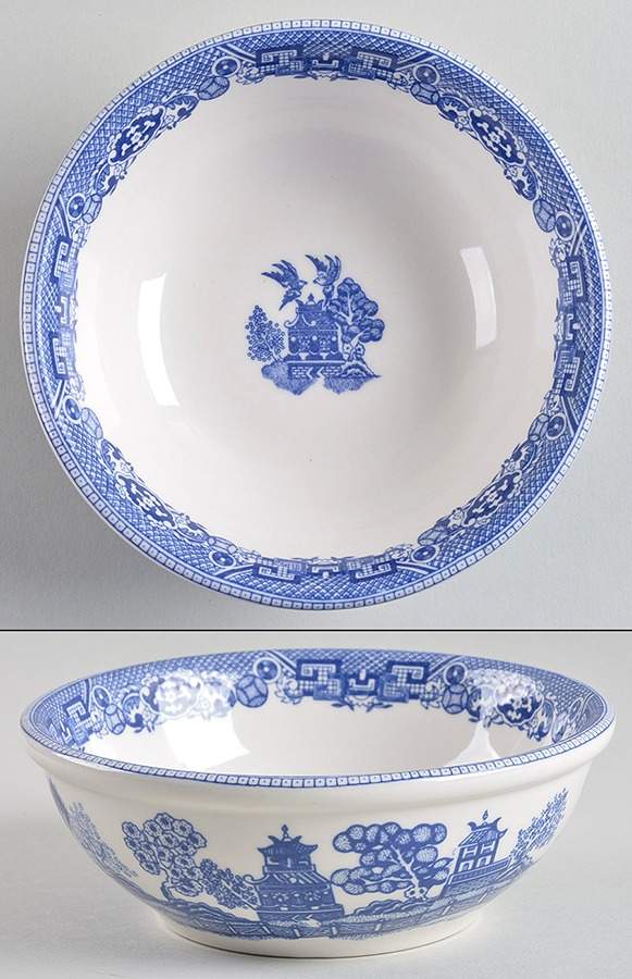 Blue Willow (Restaurant Ware) Coupe Cereal Bowl by Buffalo Pottery-1