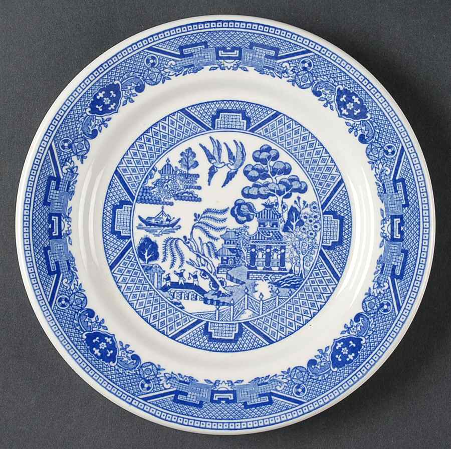 Blue Willow (Restaurant Ware) Salad Plate by Buffalo Pottery-1