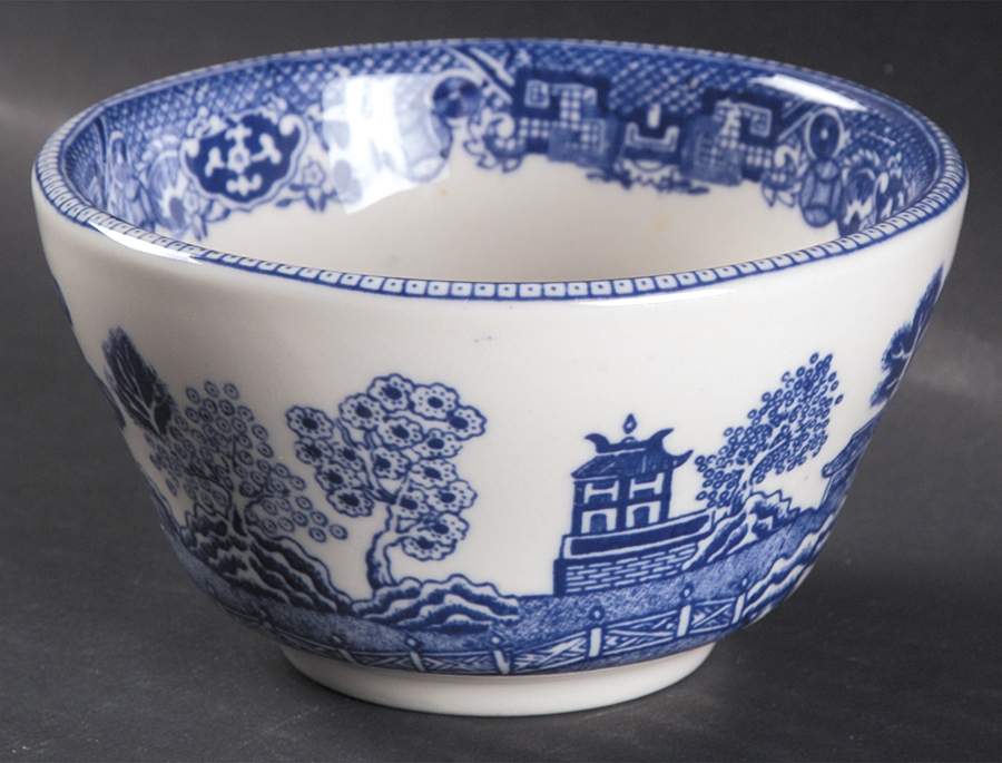 Blue Willow (Restaurant Ware) Custard Cup by Buffalo Pottery-1