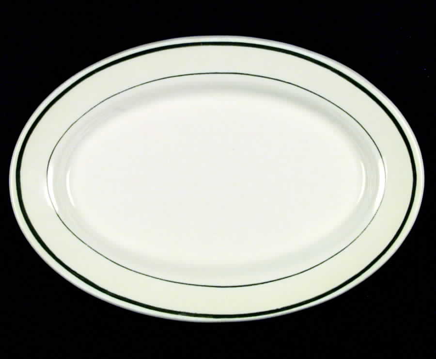 BUF4 11" Oval Serving Platter by Buffalo Pottery-1