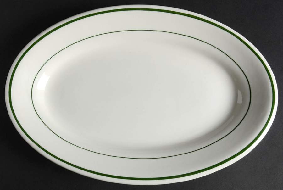 BUF4 12" Oval Serving Platter by Buffalo Pottery-1