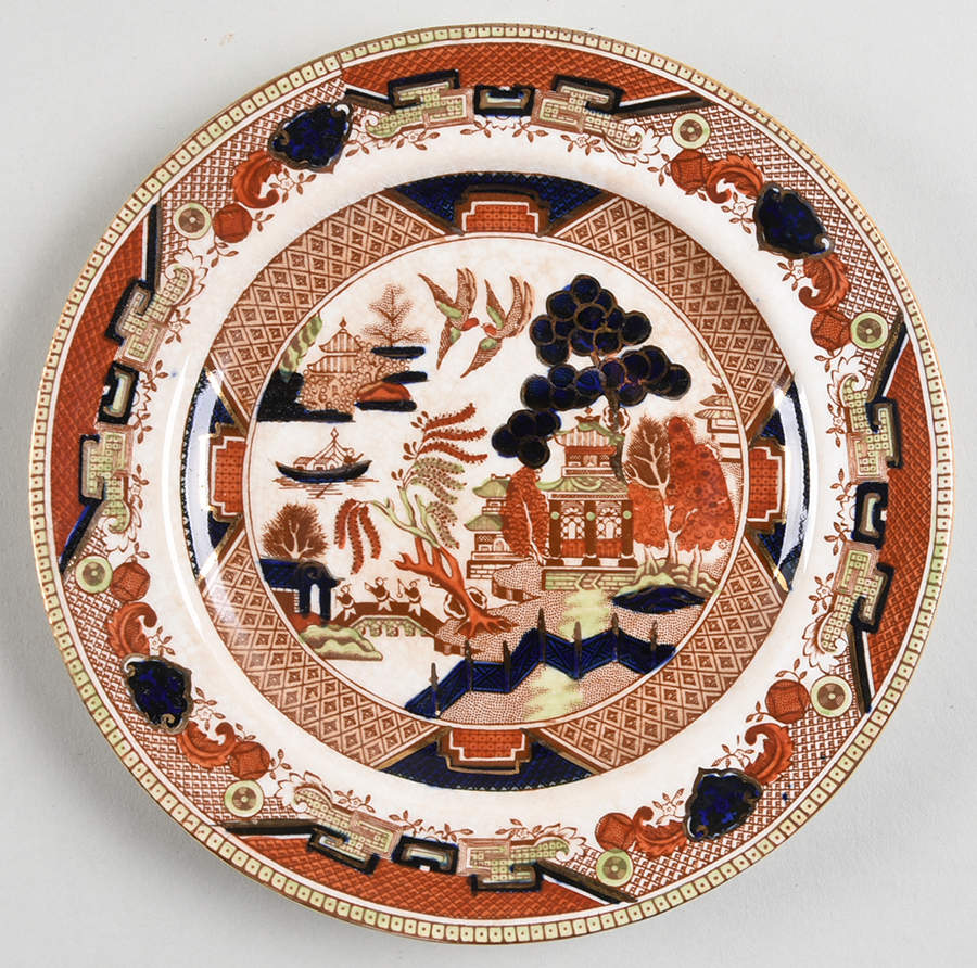 Gaudy Willow Bread & Butter Plate by Buffalo Pottery-1