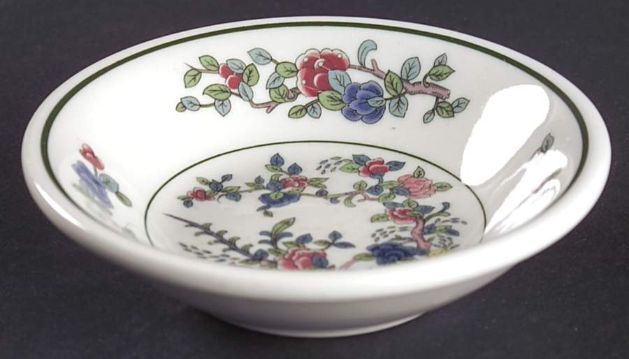 Mandalay (Green Rings) Fruit/Dessert (Sauce) Bowl by Buffalo Pottery-1