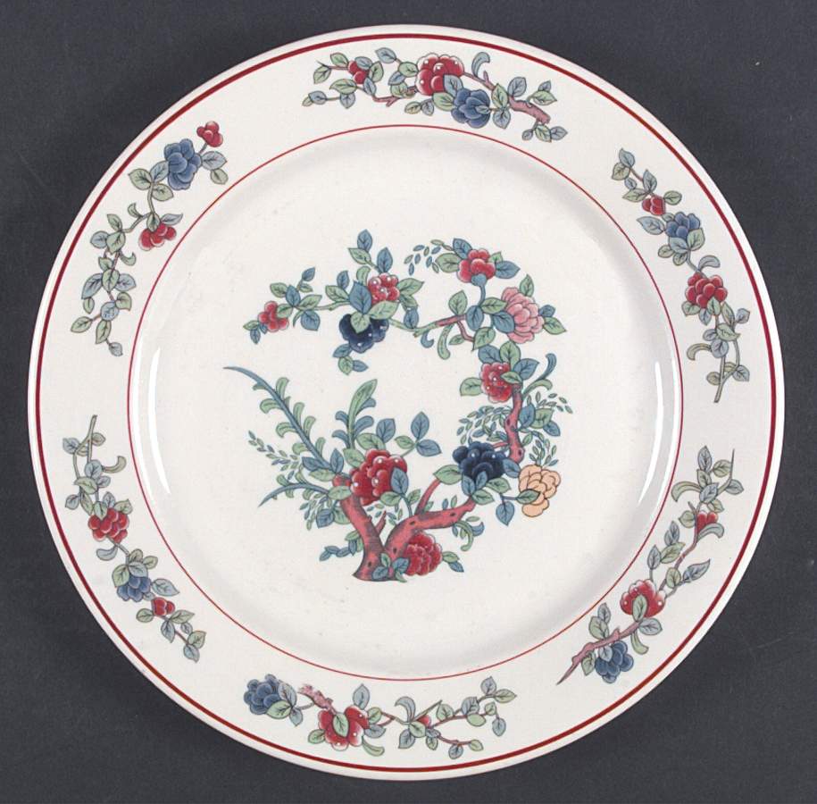 Mandalay (Red Rings) Dinner Plate by Buffalo Pottery-1