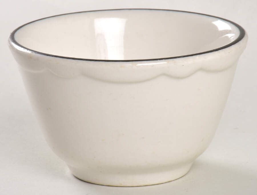 Manhattan Black Custard Cup by Buffalo Pottery-1