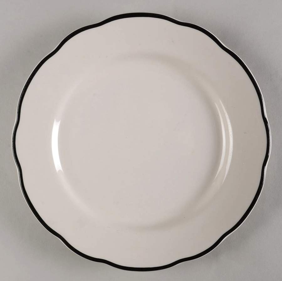 Manhattan Black Salad Plate by Buffalo Pottery-1