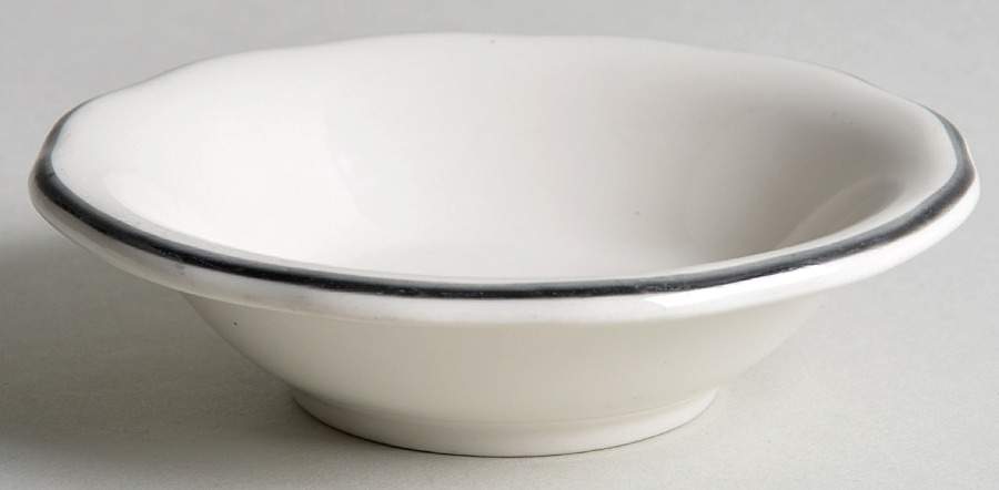 Manhattan Black Fruit/Dessert (Sauce) Bowl by Buffalo Pottery-1