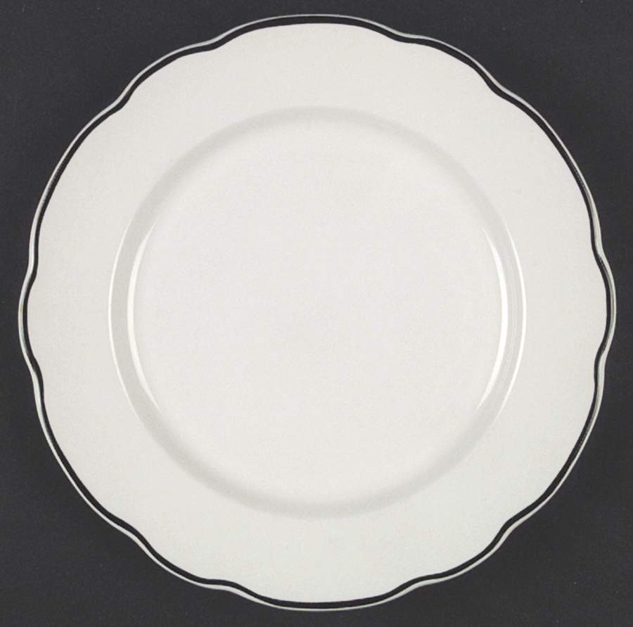 Manhattan Black Dinner Plate by Buffalo Pottery-1