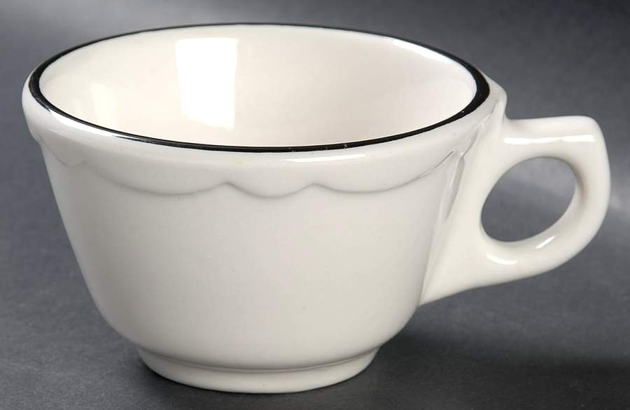 Manhattan Black Flat Cup by Buffalo Pottery-1