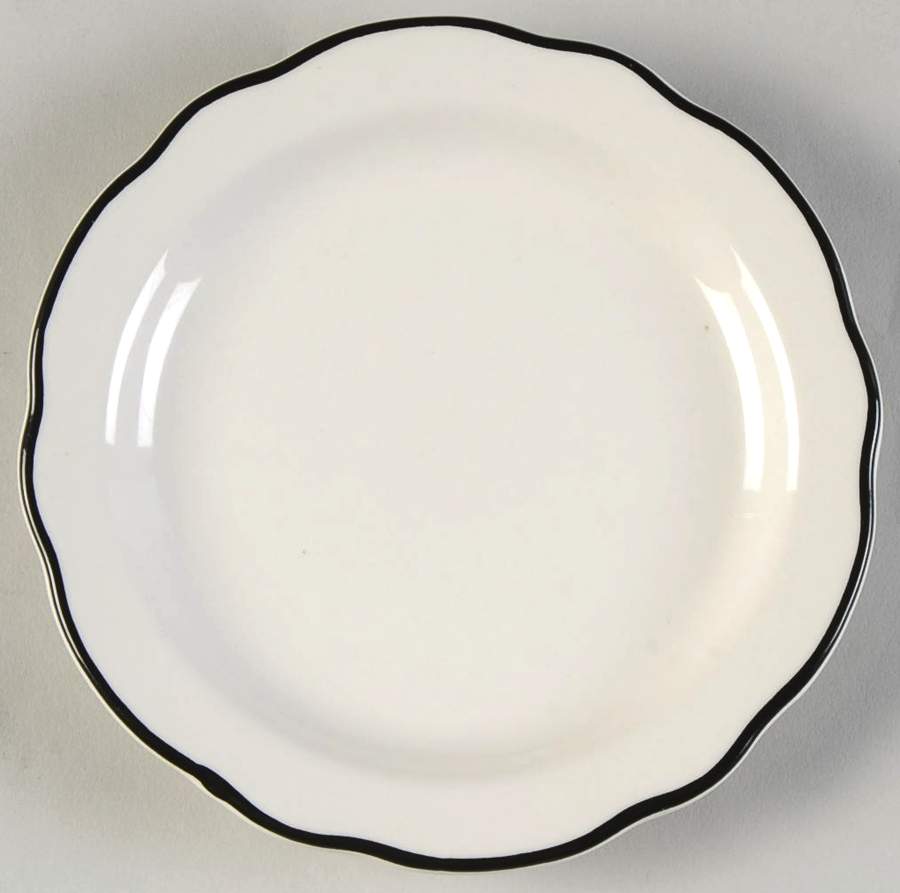 Manhattan Black Small Bread & Butter Plate by Buffalo Pottery-1