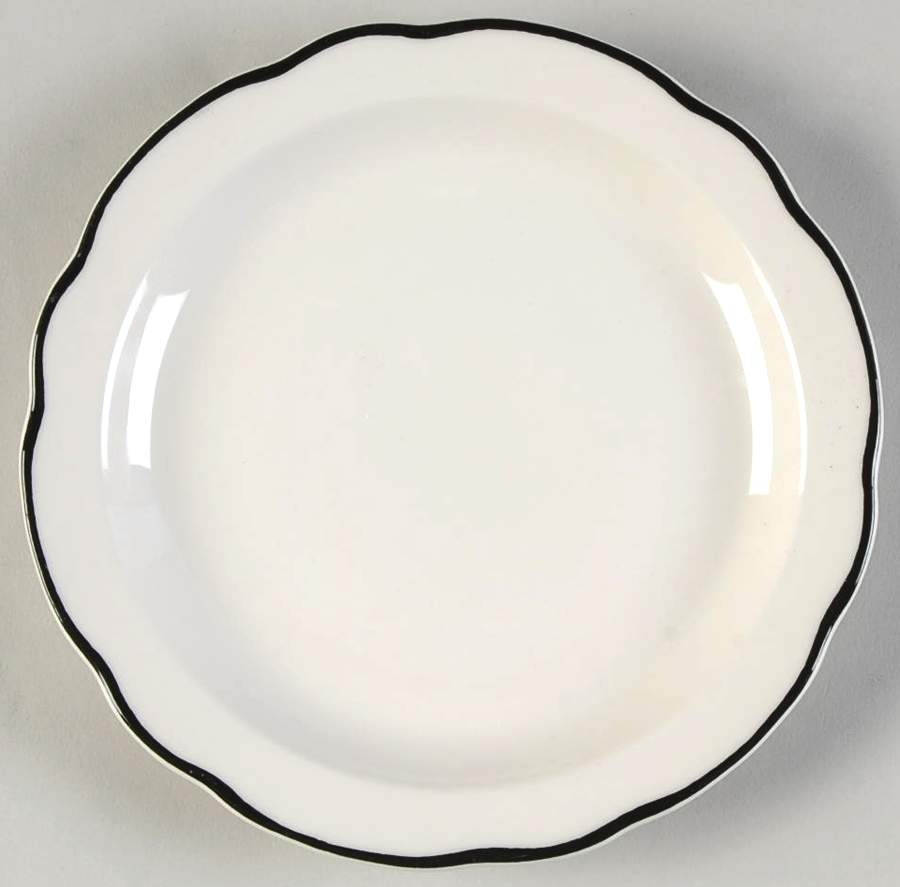 Manhattan Black Bread & Butter Plate by Buffalo Pottery-1