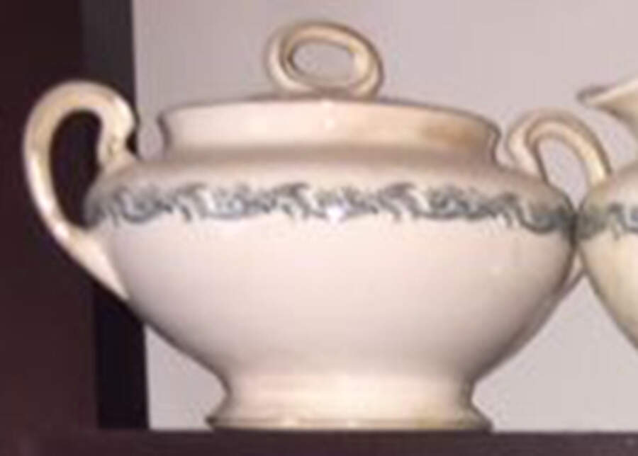 Princess Sugar Bowl & Lid by Buffalo Pottery-1