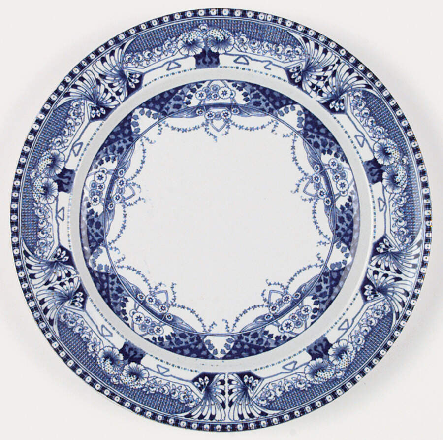 Vienna Blue Dinner Plate by Buffalo Pottery-1