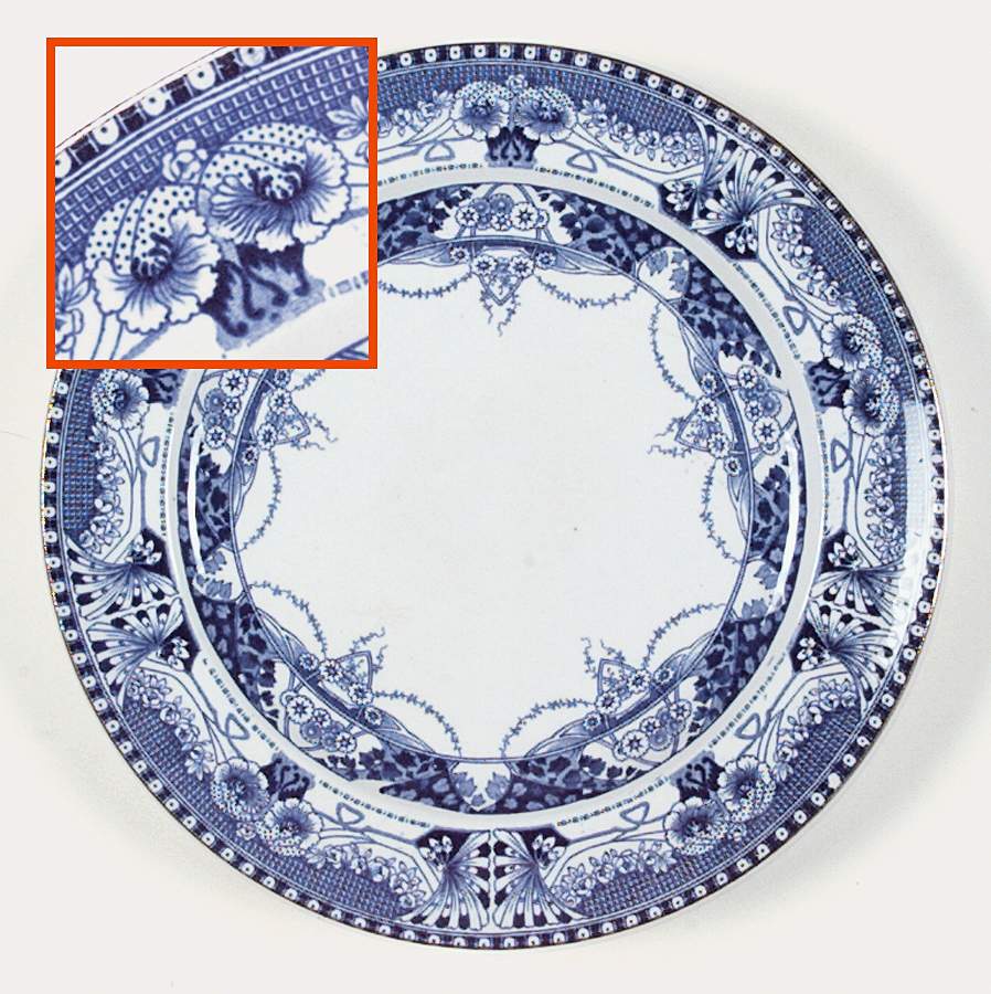 Vienna Blue Luncheon Plate by Buffalo Pottery-1