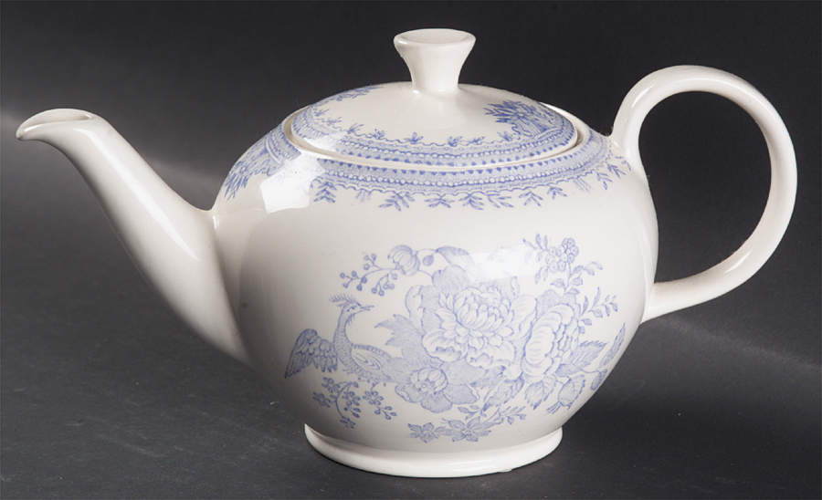 Asiatic Pheasants Blue Mini Teapot & Lid by Burgess & Leigh-1