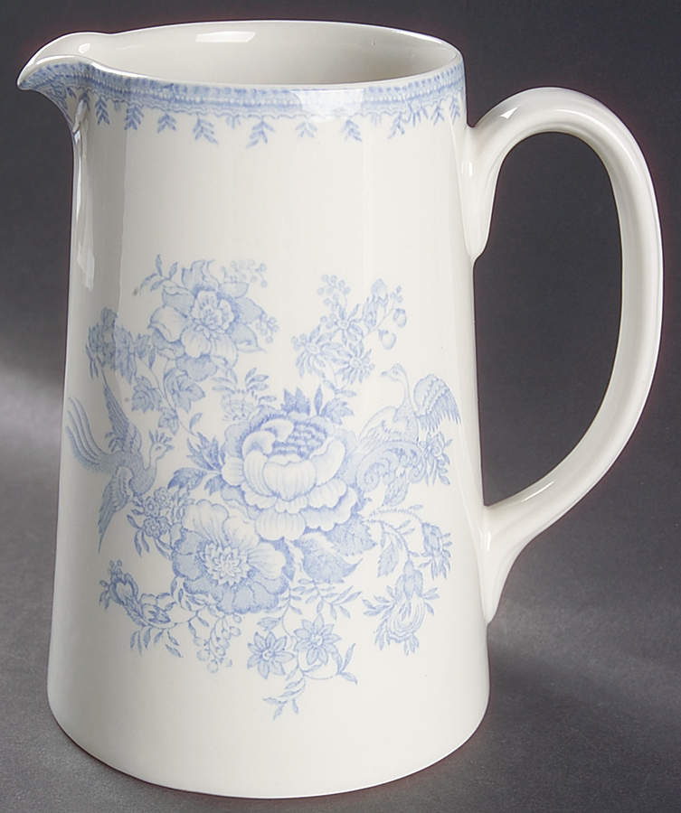 Asiatic Pheasants Blue Large Tankard Jug by Burgess & Leigh-1