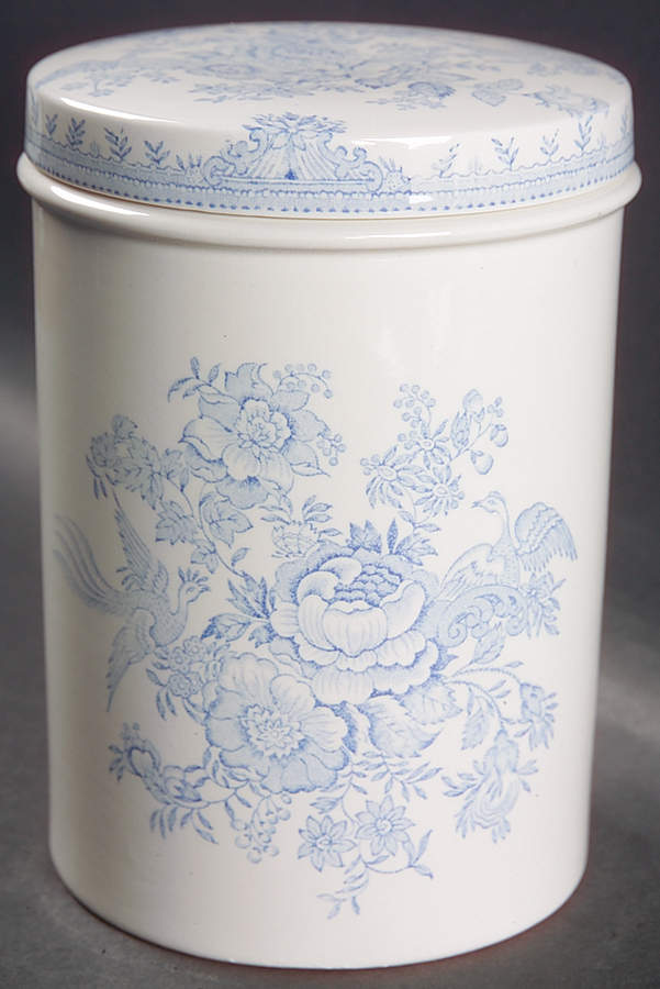 Asiatic Pheasants Blue 6" Storage Jar & Lid by Burgess & Leigh-1