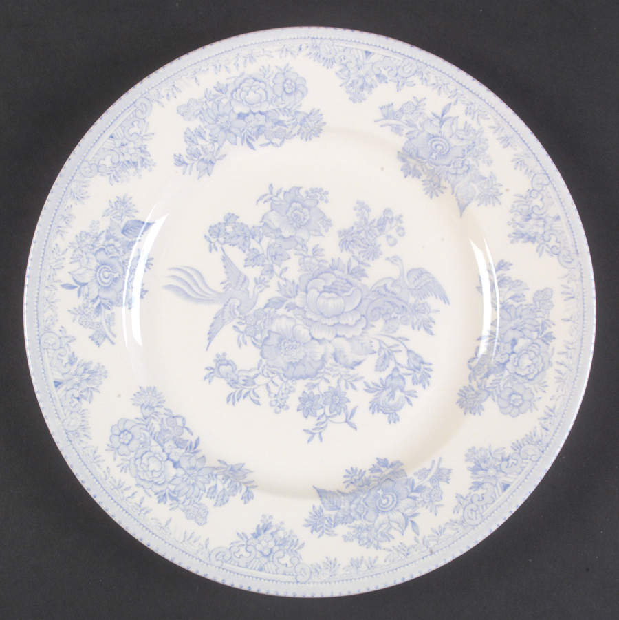 Asiatic Pheasants Blue Luncheon Plate by Burgess & Leigh-1