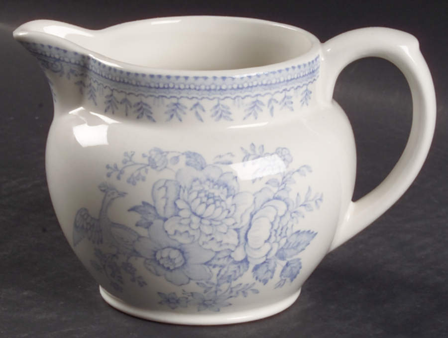 Asiatic Pheasants Blue Small Dutch Jug by Burgess & Leigh-1