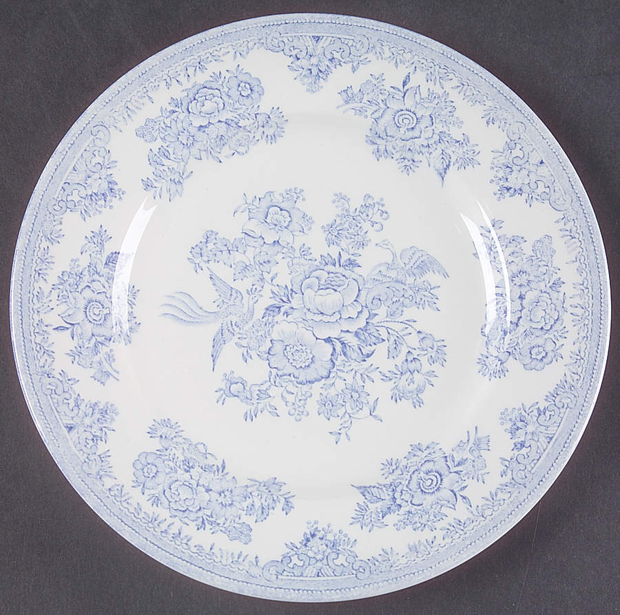 Asiatic Pheasants Blue Dessert/Pie Plate by Burgess & Leigh-1