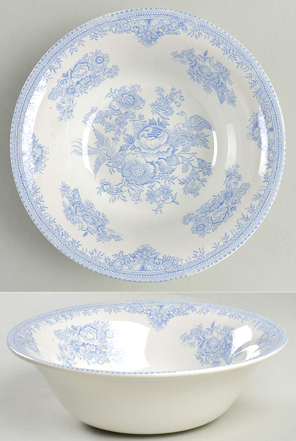 Asiatic Pheasants Blue Bowl for 16 Oz Pitcher and Bowl Set by Burgess & Leigh-1