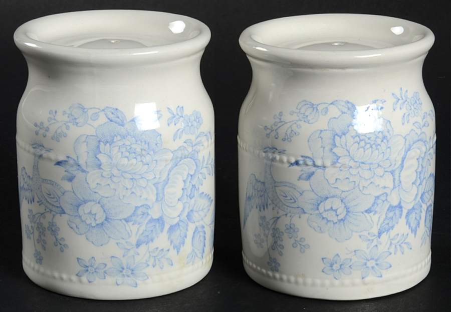 Asiatic Pheasants Blue Salt & Pepper Set by Burgess & Leigh-1