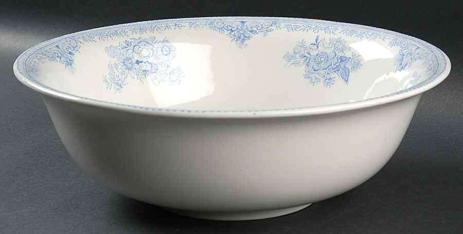Asiatic Pheasants Blue 12" Large Salad Serving Bowl by Burgess & Leigh-1