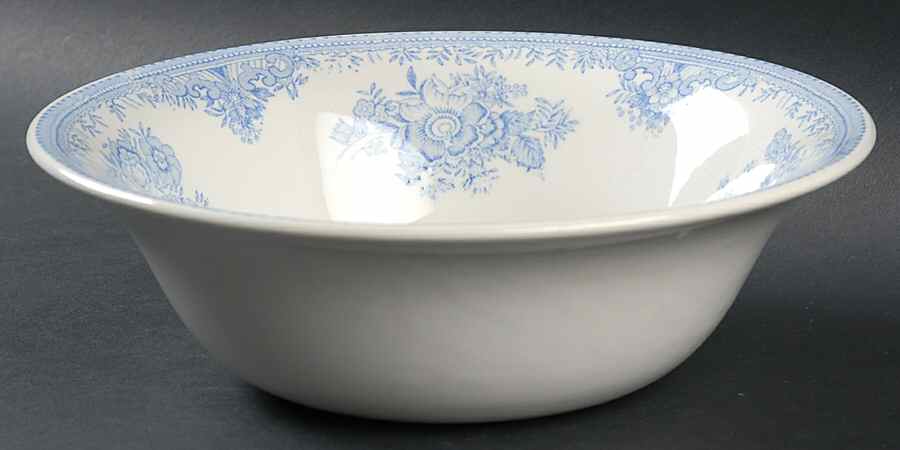 Asiatic Pheasants Blue 8" Round Vegetable Bowl by Burgess & Leigh-1