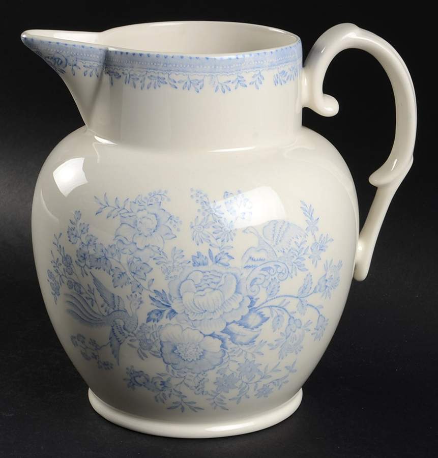 Asiatic Pheasants Blue Large Etruscan Jug by Burgess & Leigh-1