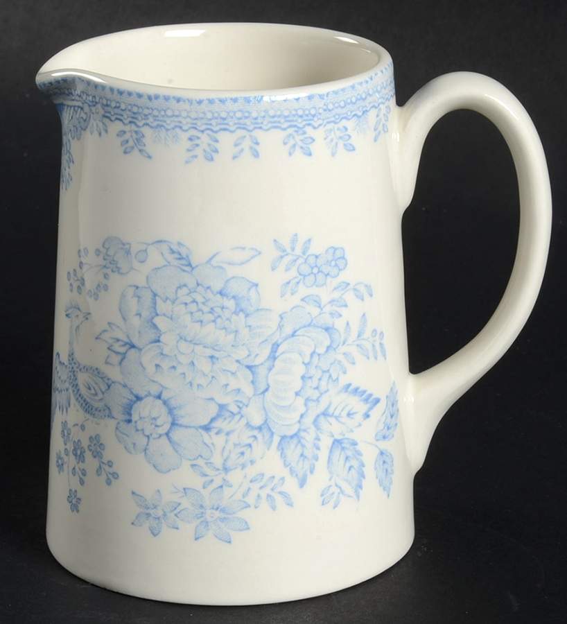 Asiatic Pheasants Blue Small Tankard Jug by Burgess & Leigh-1