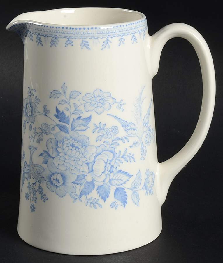 Asiatic Pheasants Blue Medium Tankard Jug by Burgess & Leigh-1