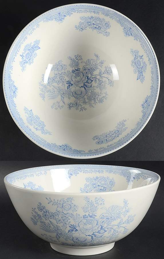 Asiatic Pheasants Blue 10" Chinese Bowl by Burgess & Leigh-1