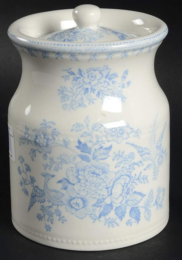 Asiatic Pheasants Blue Medium Canister & Lid by Burgess & Leigh-1